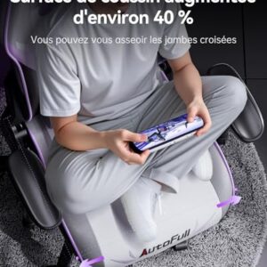 Chaise Gaming AutoFull C301 Ergonomique avec Repose-Pieds et Ajustements
