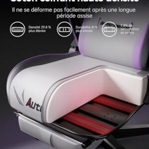 Chaise Gaming AutoFull C301 Ergonomique avec Repose-Pieds et Ajustements