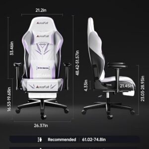 Chaise Gaming AutoFull C301 Ergonomique avec Repose-Pieds et Ajustements