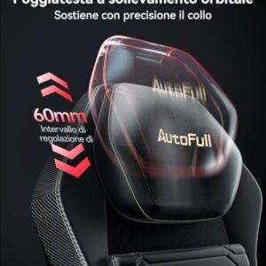Chaise Gaming AutoFull M5 Ergonomique avec Repose-Pieds et Accoudoirs 4D Noir