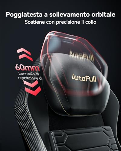 Chaise Gaming AutoFull M5 Ergonomique avec Repose-Pieds et Accoudoirs 4D Noir