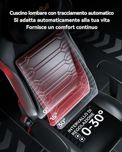 Chaise Gaming AutoFull M5 Ergonomique avec Repose-Pieds et Accoudoirs 4D Noir