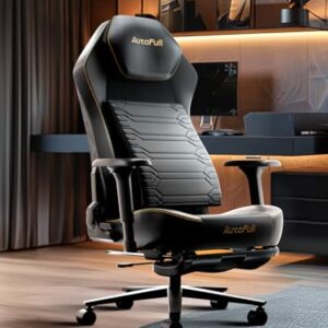 Chaise Gaming AutoFull M5 Ergonomique avec Repose-Pieds et Accoudoirs 4D Noir