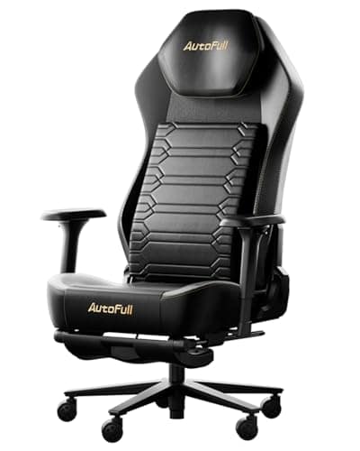 Chaise Gaming AutoFull M5 Ergonomique avec Repose-Pieds et Accoudoirs 4D Noir