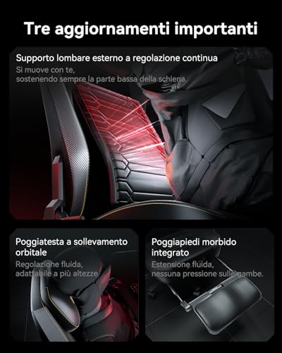 Chaise Gaming AutoFull M5 Ergonomique avec Repose-Pieds et Accoudoirs 4D Noir