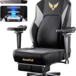 Chaise Gaming AutoFull M6 Ergonomique avec Chauffage et Repose-Pieds Réglable