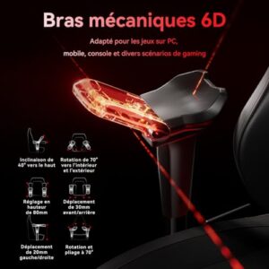 Chaise Gaming AutoFull M6 Ergonomique avec Chauffage et Repose-Pieds Réglable