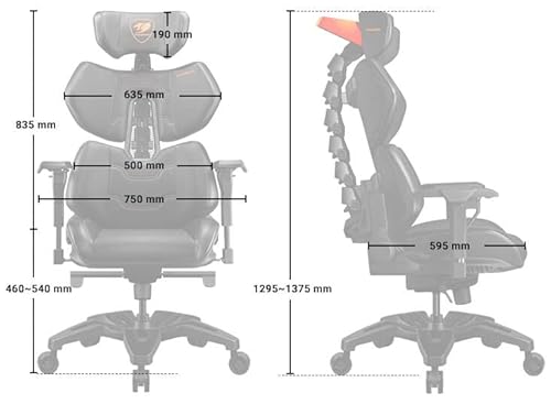 Chaise Gaming Cougar CGR-TER en Simili Cuir Noir