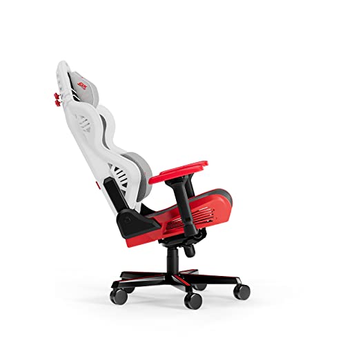 Chaise Gaming DXRacer Air R1S – Maille, Blanc-Rouge-Noir-Gris, Jusqu’à 2m
