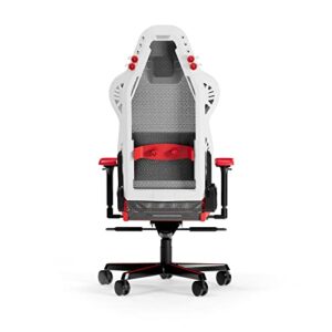 Chaise Gaming DXRacer Air R1S – Maille, Blanc-Rouge-Noir-Gris, Jusqu’à 2m