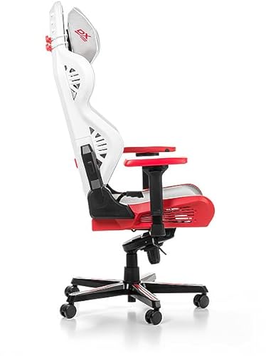 Chaise Gaming DXRacer Air R1S – Maille, Blanc-Rouge-Noir-Gris, Jusqu’à 2m