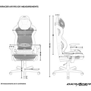 Chaise Gaming DXRacer Air R1S – Nylon Gris-Rose pour Joueurs jusqu’à 2m