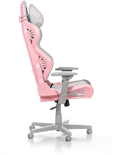 Chaise Gaming DXRacer Air R1S – Nylon Gris-Rose pour Joueurs jusqu’à 2m