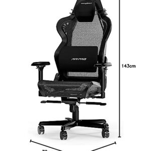 Chaise Gaming DXRacer Air R1S en Maille Noir pour Joueurs jusqu’à 2m