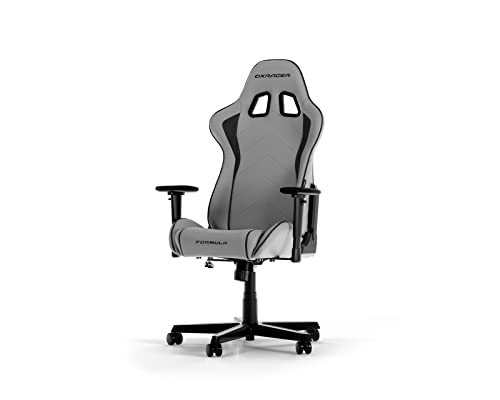 Chaise Gaming DXRacer FORMULA L Gris & Noir en PVC Cuir Original