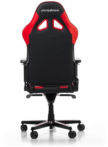 Chaise Gaming DXRacer Gladiator G001 Noir-Rouge, Simili Cuir, Jusqu’à 2m
