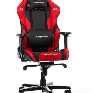Chaise Gaming DXRacer Gladiator G001 Noir-Rouge, Simili Cuir, Jusqu’à 2m