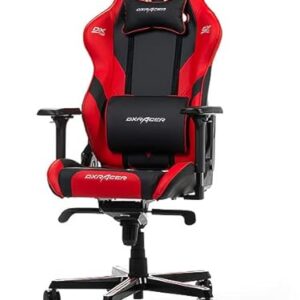 Chaise Gaming DXRacer Gladiator G001 Noir-Rouge, Simili Cuir, Jusqu’à 2m