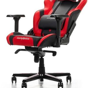 Chaise Gaming DXRacer Gladiator G001 Noir-Rouge, Simili Cuir, Jusqu’à 2m