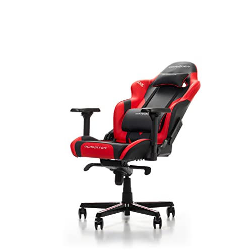 Chaise Gaming DXRacer Gladiator G001 Noir-Rouge, Simili Cuir, Jusqu’à 2m