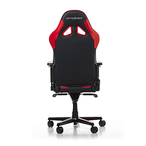 Chaise Gaming DXRacer Gladiator G001 Noir-Rouge, Simili Cuir, Jusqu’à 2m