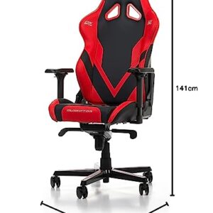 Chaise Gaming DXRacer Gladiator G001 Noir-Rouge, Simili Cuir, Jusqu’à 2m