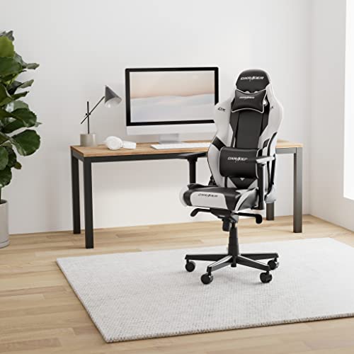 Chaise Gaming DXRacer Gladiator G001 Simili Cuir Noir-Blanc jusqu’à 2m