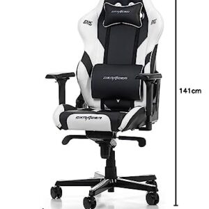 Chaise Gaming DXRacer Gladiator G001 Simili Cuir Noir-Blanc jusqu’à 2m