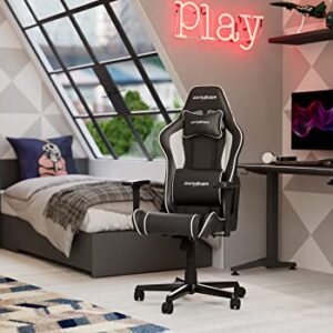 Chaise Gaming DXRacer Prince P08 – Similicuir Noir-Gris, Jusqu’à 1,85 m