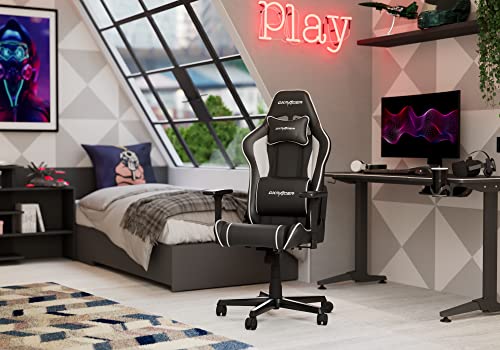Chaise Gaming DXRacer Prince P08 – Similicuir Noir-Gris, Jusqu’à 1,85 m