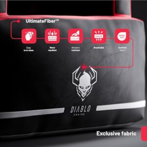 Chaise Gaming Diablo Bager Tissu Gonflable avec Pompe et Coussins Réglables