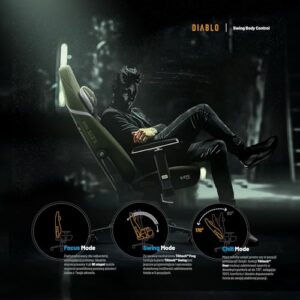 Chaise Gaming Diablo X.Eye Prime : Siège PC avec Accoudoirs 4D et Soutien Lombaire