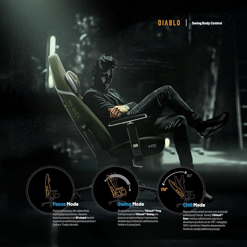 Chaise Gaming Diablo X.Eye Prime : Siège PC avec Accoudoirs 4D et Soutien Lombaire