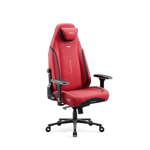 Chaise Gaming Diablo X.Eye Prime – Fauteuil PC Rouge avec Oreiller Magnétique