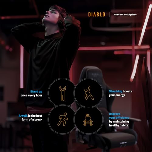 Chaise Gaming Diablo X.One Prime – Siège PC Haut de Gamme Noir
