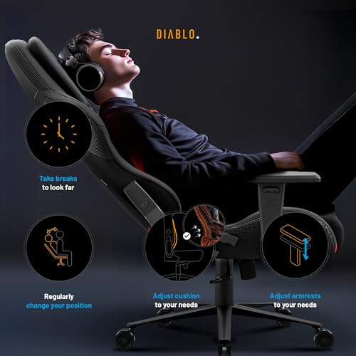 Chaise Gaming Diablo X.One Prime – Siège PC Haut de Gamme Noir