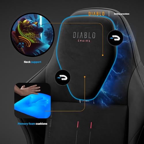 Chaise Gaming Diablo X.One Prime – Siège PC Haut de Gamme Noir