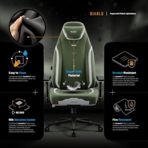 Chaise Gaming Diablo X.Eye Prime : Siège PC avec Accoudoirs 4D et Soutien Lombaire