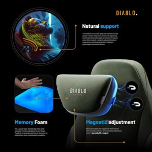 Chaise Gaming Diablo X.Eye Prime : Siège PC avec Accoudoirs 4D et Soutien Lombaire