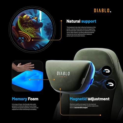 Chaise Gaming Diablo X.Eye Prime : Siège PC avec Accoudoirs 4D et Soutien Lombaire