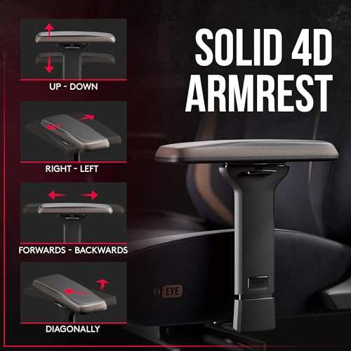 Chaise Gaming Diablo X-Eye 2.0 – Ergonomique, Accoudoirs et Dossier Réglables