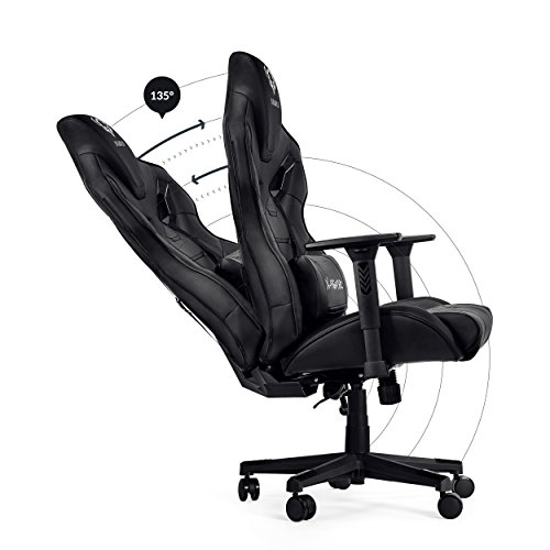 Chaise Gaming Diablo X-Fighter avec Accoudoirs 3D et Coussin Lombaire Noir