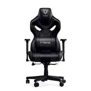 Chaise Gaming Diablo X-Fighter avec Accoudoirs 3D et Coussin Lombaire Noir