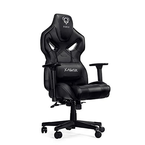 Chaise Gaming Diablo X-Fighter avec Accoudoirs 3D et Coussin Lombaire Noir