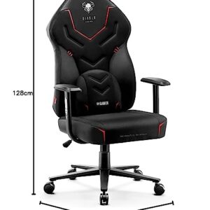 Chaise Gaming Diablo X-Gamer 2.0 Ergonomique avec Accoudoirs et Coussin Lombaire