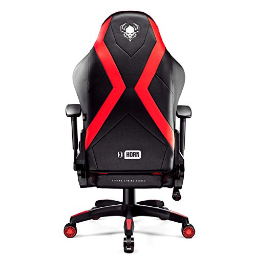 Chaise Gaming Diablo X-Horn XL Noir-Rouge avec Accoudoirs 3D Ergonomique