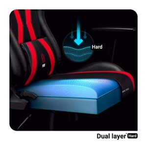 Chaise Gaming Diablo X-Horn XL Noir-Rouge avec Accoudoirs 3D Ergonomique