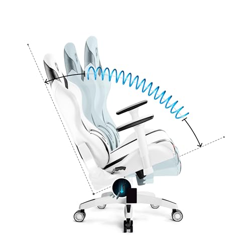Chaise Gaming Diablo X-Horn XL avec Accoudoirs 3D et Inclinaison Blanc