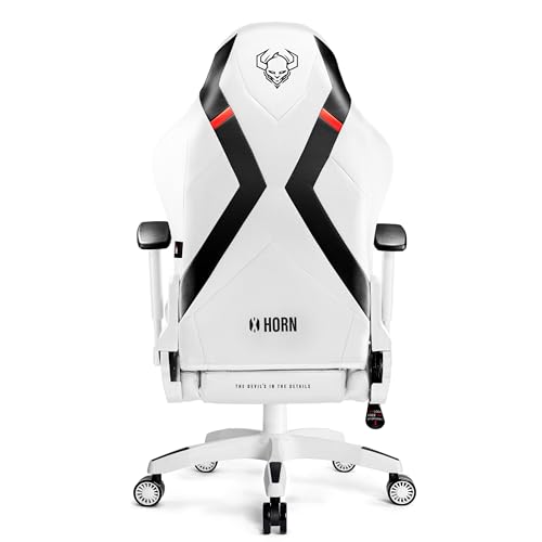 Chaise Gaming Diablo X-Horn XL avec Accoudoirs 3D et Inclinaison Blanc