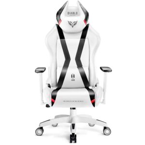 Chaise Gaming Diablo X-Horn XL avec Accoudoirs 3D et Inclinaison Blanc
